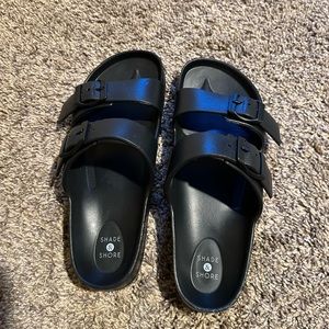 Black off brand Birkenstocks, supper comfortable